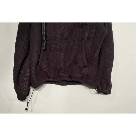Free People FP Movement Hit the Slopes Fleece Black Fuzzy Size Medium Pullover - Picture 6 of 10